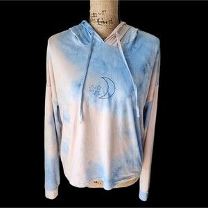Riley & James Hoodie Womens SZ Small Celestial Ethereal Soft Girl Cosmic Tie Dye